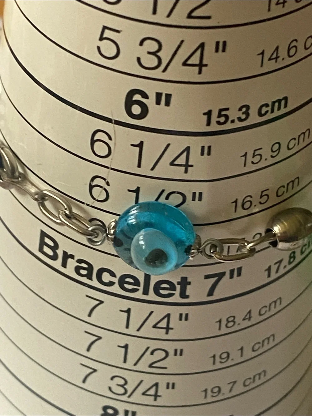 Blue Glass Bead evil eye 🧿 Chain Bracelet — Women Jewelry
